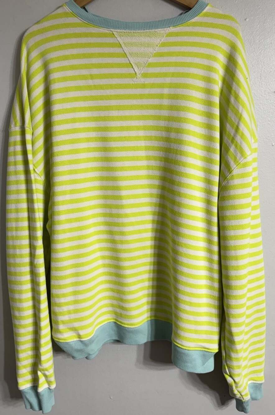 WE THE FREE Sweatshirt Classic Oversized Crewneck Striped Women’s LARGE